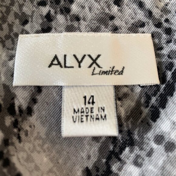 ALYX Limited Sleeveless Snake pattern dress Blk n White, Midi length, Size 14 - Picture 10 of 10